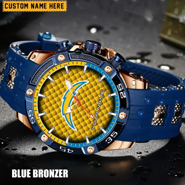 Los Angeles Chargers Mens Silicone Waterproof Date Fashion WristWatch ANZSSFWW083 - Image 4