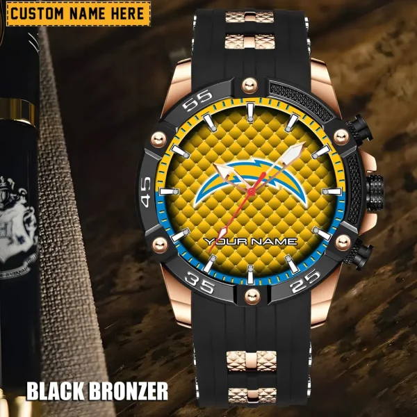 Los Angeles Chargers Mens Silicone Waterproof Date Fashion WristWatch ANZSSFWW083