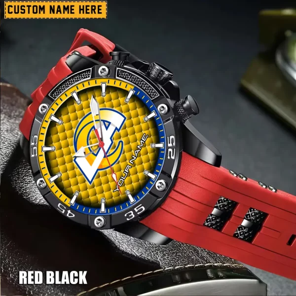 Los Angeles Rams Mens Silicone Waterproof Date Fashion WristWatch ANZSSFWW084 - Image 6