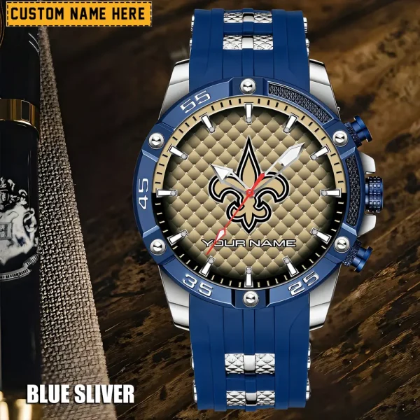 New Orleans Saints Mens Silicone Waterproof Date Fashion WristWatch ANZSSFWW088 - Image 3