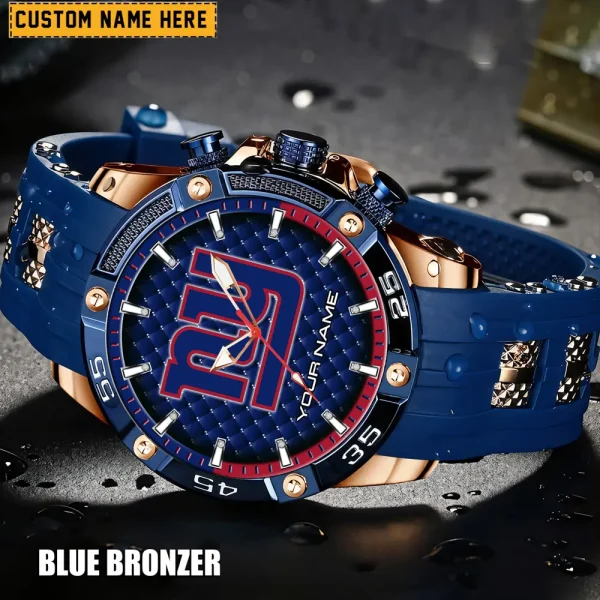 New York Giants Mens Silicone Waterproof Date Fashion WristWatch ANZSSFWW089 - Image 4