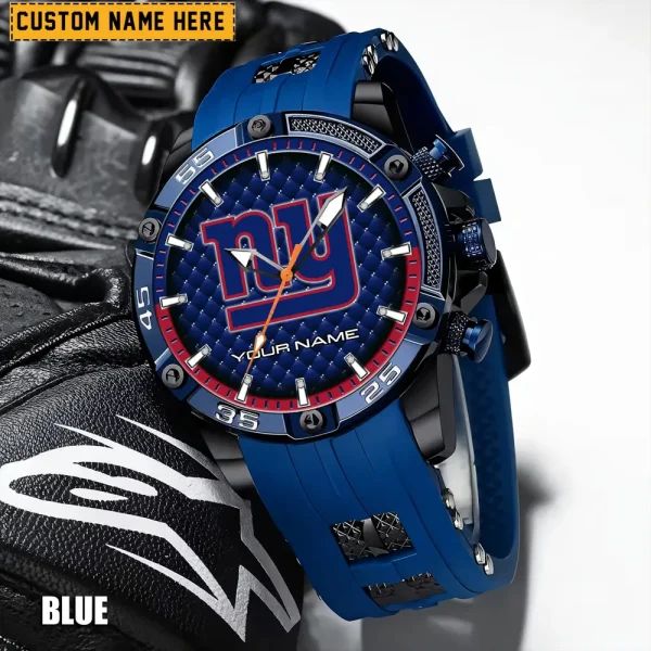 New York Giants Mens Silicone Waterproof Date Fashion WristWatch ANZSSFWW089 - Image 6