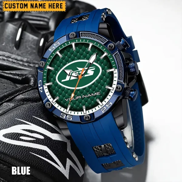 New York Jets Mens Silicone Waterproof Date Fashion WristWatch ANZSSFWW090 - Image 2