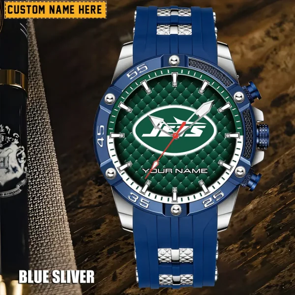 New York Jets Mens Silicone Waterproof Date Fashion WristWatch ANZSSFWW090 - Image 3