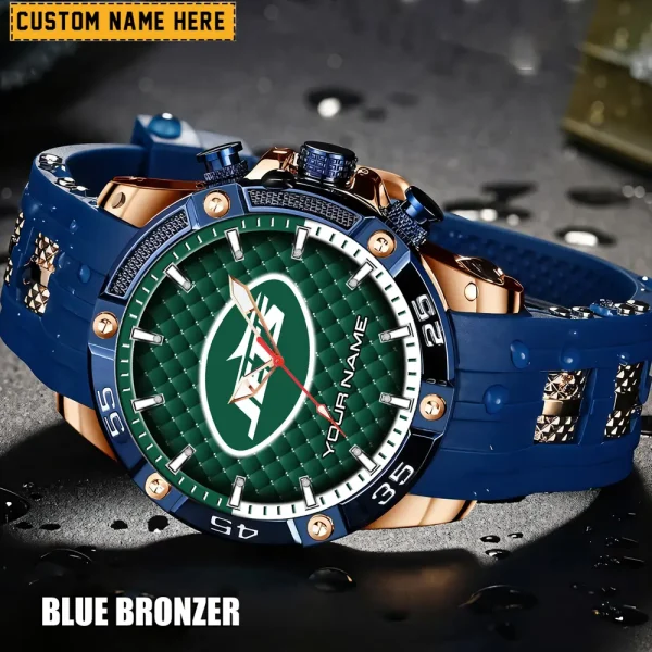 New York Jets Mens Silicone Waterproof Date Fashion WristWatch ANZSSFWW090 - Image 4