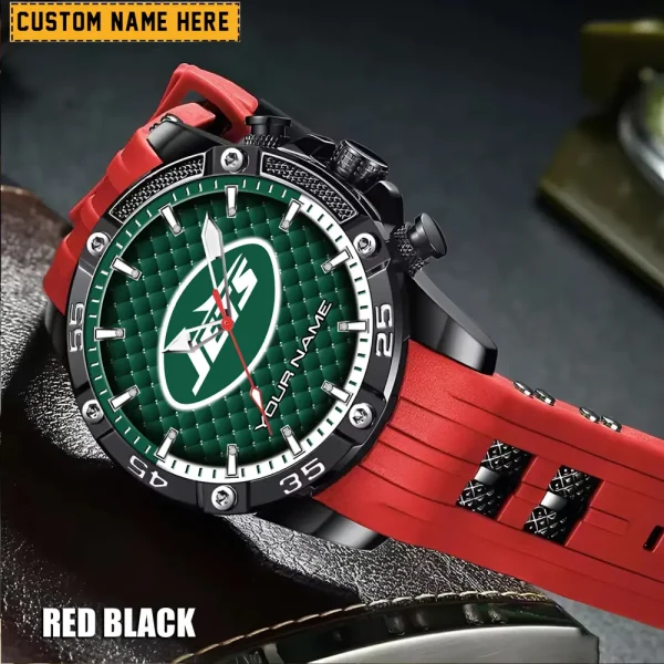 New York Jets Mens Silicone Waterproof Date Fashion WristWatch ANZSSFWW090 - Image 6