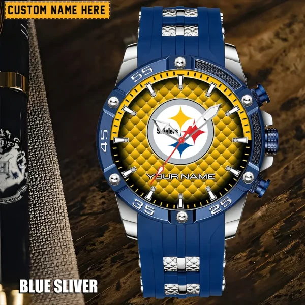 Pittsburgh Steelers Mens Silicone Waterproof Date Fashion WristWatch ANZSSFWW092 - Image 5