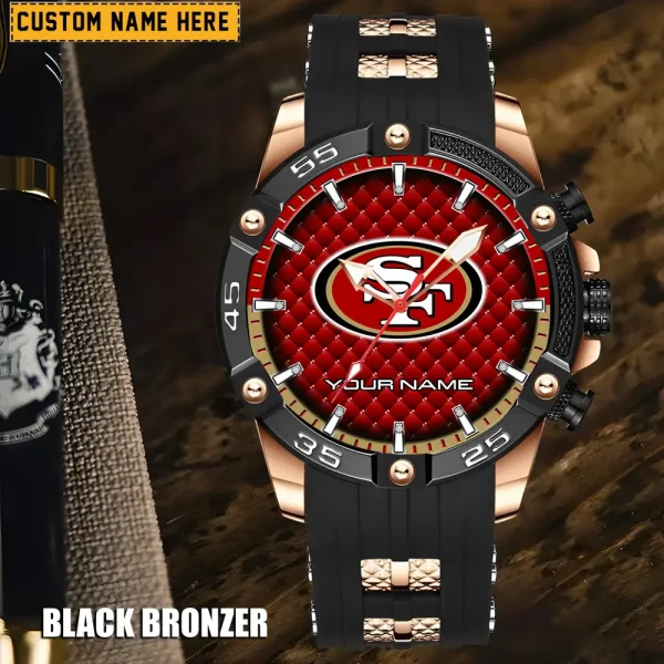 San Francisco 49ers Mens Silicone Waterproof Date Fashion WristWatch ANZSSFWW093