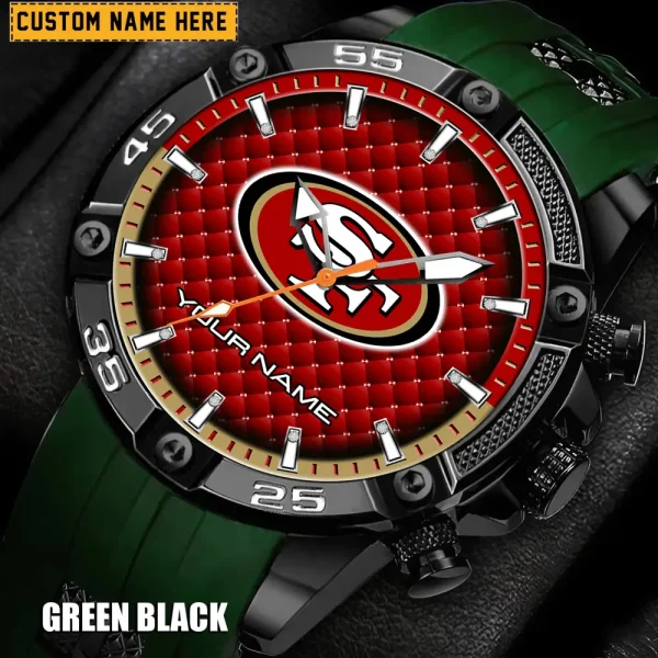 San Francisco 49ers Mens Silicone Waterproof Date Fashion WristWatch ANZSSFWW093 - Image 3