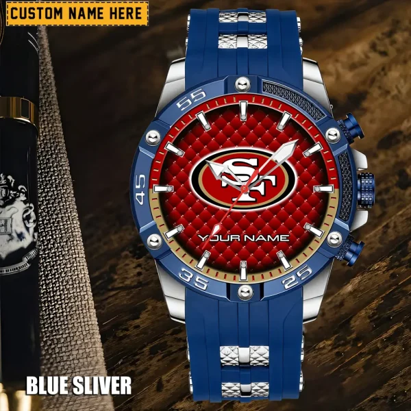 San Francisco 49ers Mens Silicone Waterproof Date Fashion WristWatch ANZSSFWW093 - Image 5