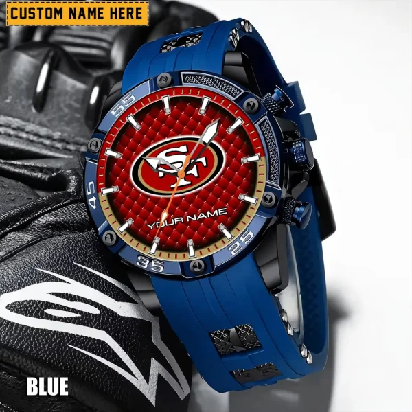 San Francisco 49ers Mens Silicone Waterproof Date Fashion WristWatch ANZSSFWW093 - Image 6
