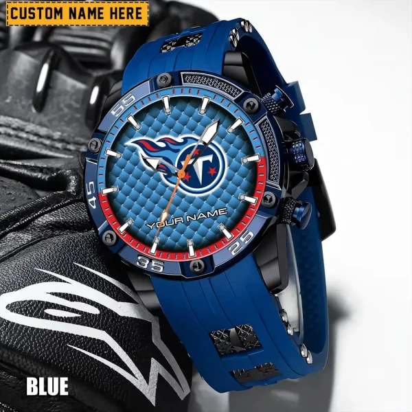 Tennessee Titans Mens Silicone Waterproof Date Fashion WristWatch ANZSSFWW096 - Image 2