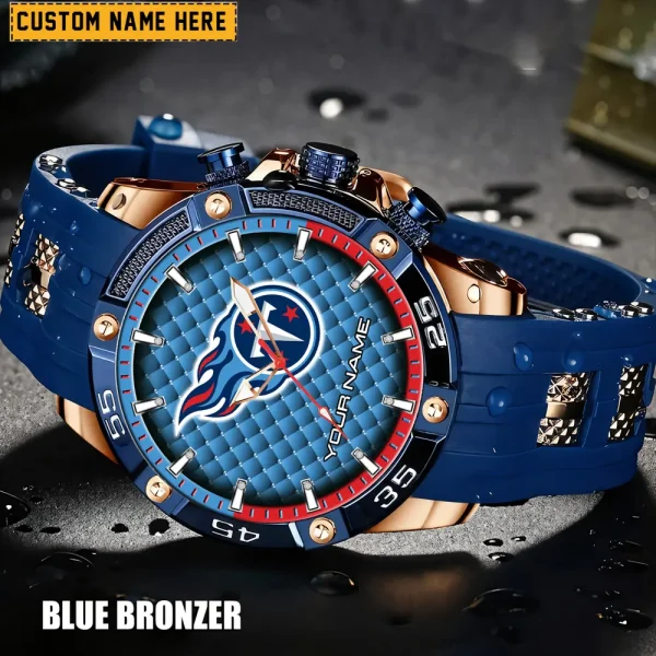 Tennessee Titans Mens Silicone Waterproof Date Fashion WristWatch ANZSSFWW096 - Image 4