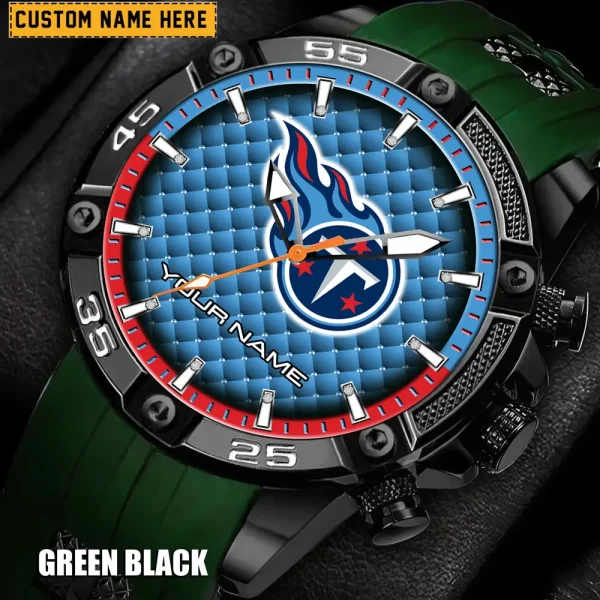 Tennessee Titans Mens Silicone Waterproof Date Fashion WristWatch ANZSSFWW096 - Image 5
