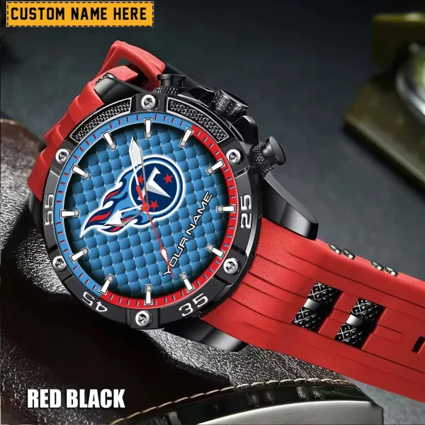 Tennessee Titans Mens Silicone Waterproof Date Fashion WristWatch ANZSSFWW096 - Image 6