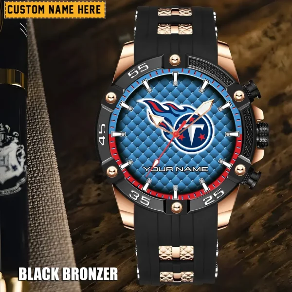 Tennessee Titans Mens Silicone Waterproof Date Fashion WristWatch ANZSSFWW096