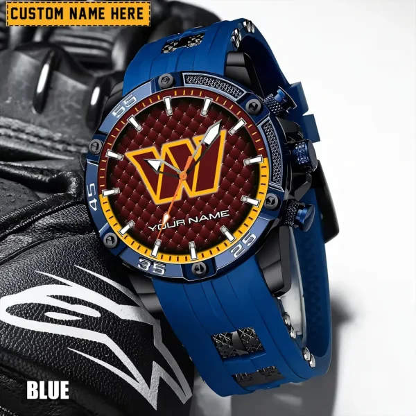 Washington Commanders Mens Silicone Waterproof Date Fashion WristWatch ANZSSFWW097 - Image 2