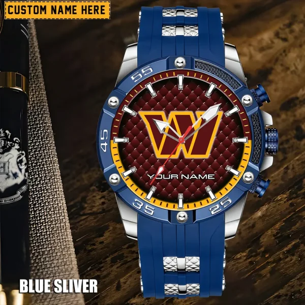 Washington Commanders Mens Silicone Waterproof Date Fashion WristWatch ANZSSFWW097 - Image 3