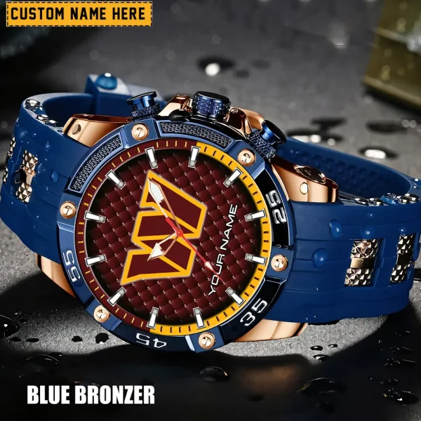 Washington Commanders Mens Silicone Waterproof Date Fashion WristWatch ANZSSFWW097 - Image 4