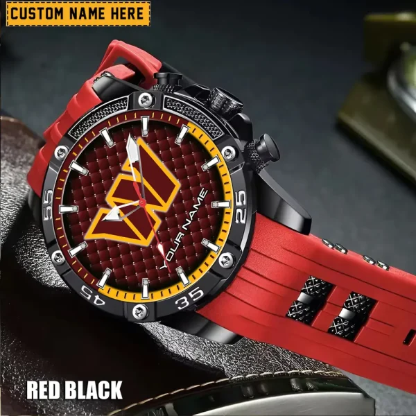 Washington Commanders Mens Silicone Waterproof Date Fashion WristWatch ANZSSFWW097 - Image 6