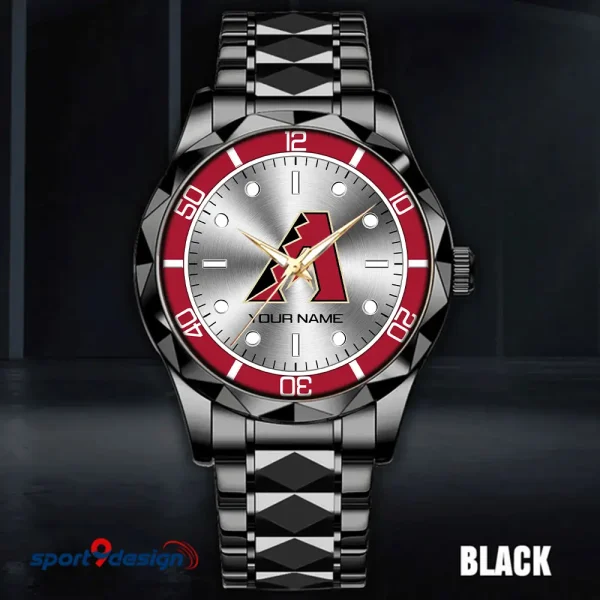 Arizona Diamondbacks MLB Men Watch Classic Business Calendar Week Stainless Steel Waterproof MTTDMW323
