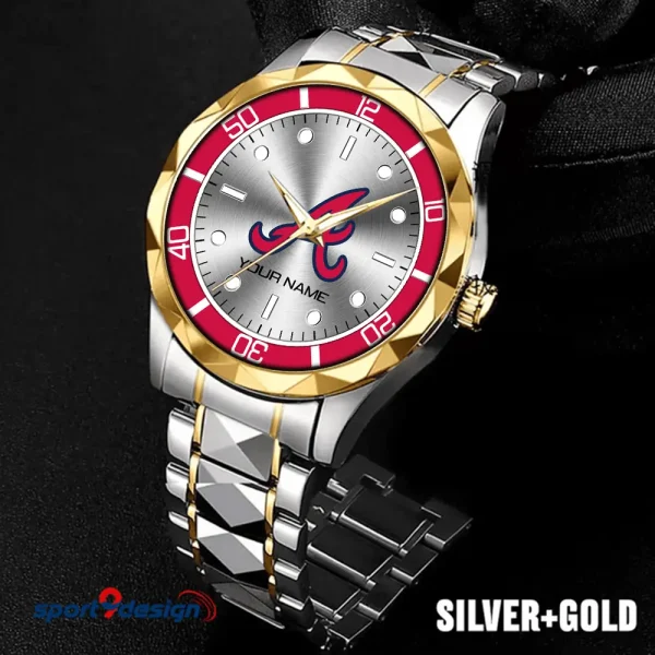 Atlanta Braves MLB Men Watch Classic Business Calendar Week Stainless Steel Waterproof MTTDMW324 - Image 3