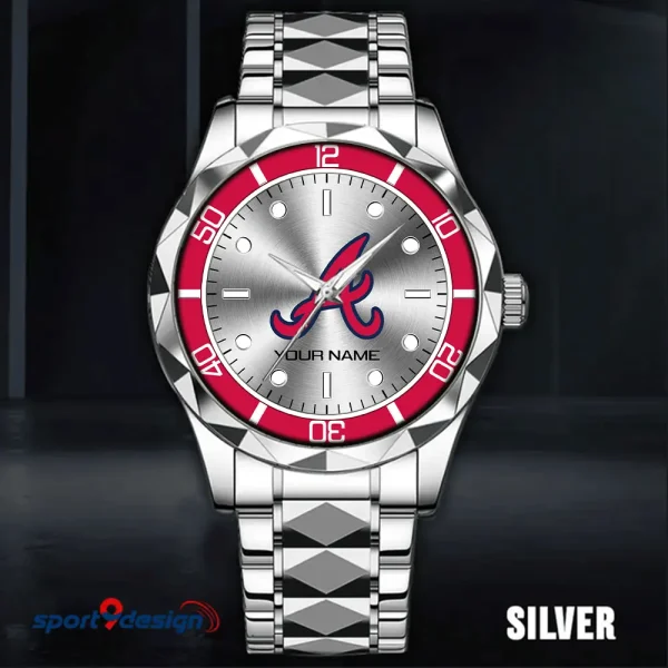 Atlanta Braves MLB Men Watch Classic Business Calendar Week Stainless Steel Waterproof MTTDMW324 - Image 5