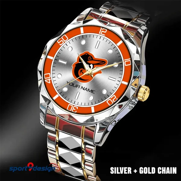 Baltimore Orioles MLB Men Watch Classic Business Calendar Week Stainless Steel Waterproof MTTDMW325 - Image 5