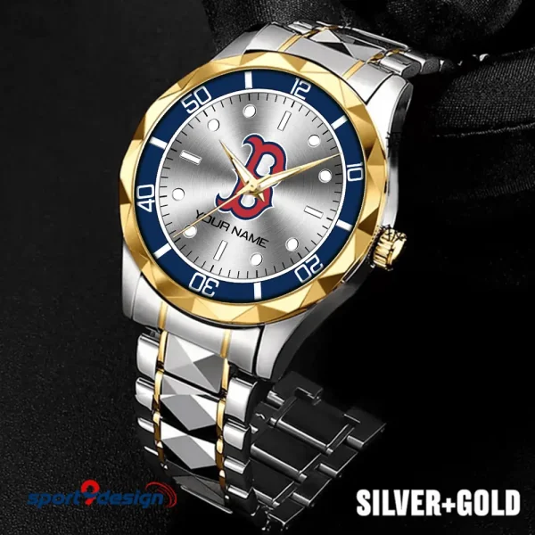 Boston Red Sox MLB Men Watch Classic Business Calendar Week Stainless Steel Waterproof MTTDMW326 - Image 3