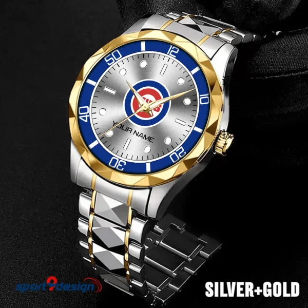 Chicago Cubs MLB Men Watch Classic Business Calendar Week Stainless Steel Waterproof MTTDMW327