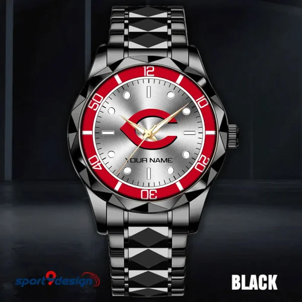 Cincinnati Reds MLB Men Watch Classic Business Calendar Week Stainless Steel Waterproof MTTDMW329 - Image 3