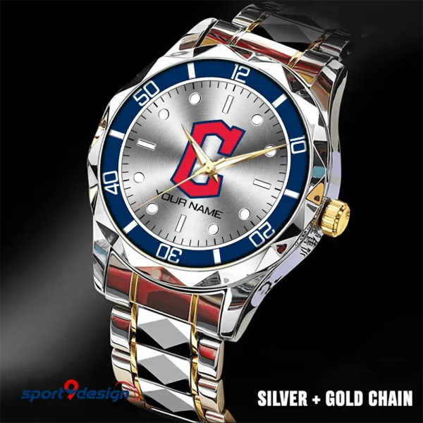 Cleveland Guardians MLB Men Watch Classic Business Calendar Week Stainless Steel Waterproof MTTDMW330 - Image 2