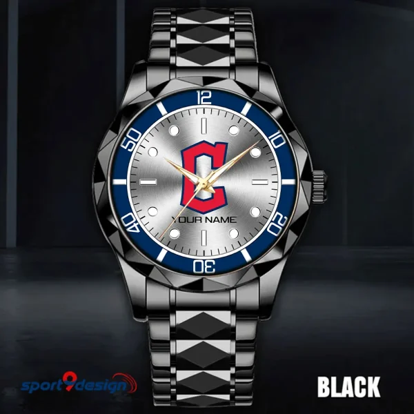 Cleveland Guardians MLB Men Watch Classic Business Calendar Week Stainless Steel Waterproof MTTDMW330 - Image 4
