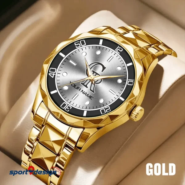 Colorado Rockies MLB Men Watch Classic Business Calendar Week Stainless Steel Waterproof MTTDMW331 - Image 2