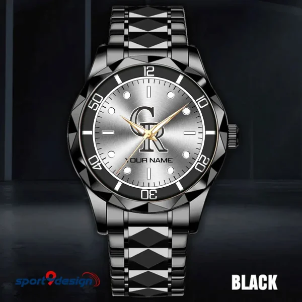 Colorado Rockies MLB Men Watch Classic Business Calendar Week Stainless Steel Waterproof MTTDMW331 - Image 3