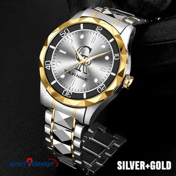 Colorado Rockies MLB Men Watch Classic Business Calendar Week Stainless Steel Waterproof MTTDMW331 - Image 4
