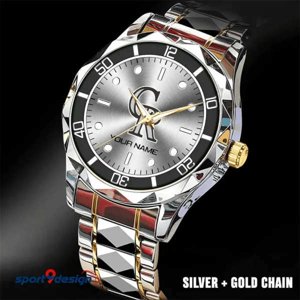 Colorado Rockies MLB Men Watch Classic Business Calendar Week Stainless Steel Waterproof MTTDMW331 - Image 5