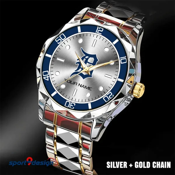 Detroit Tigers MLB Men Watch Classic Business Calendar Week Stainless Steel Waterproof MTTDMW332 - Image 2