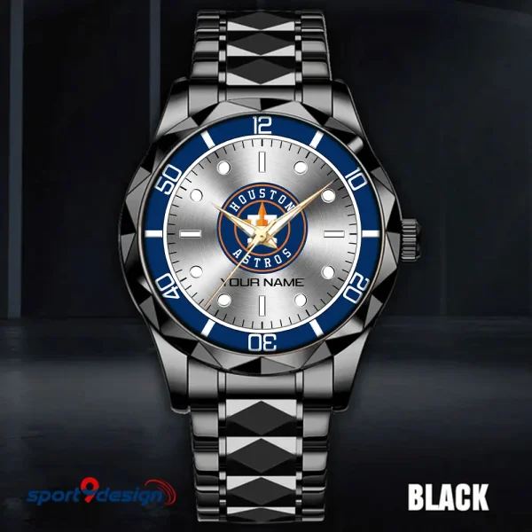 Houston Astros MLB Men Watch Classic Business Calendar Week Stainless Steel Waterproof MTTDMW333 - Image 3