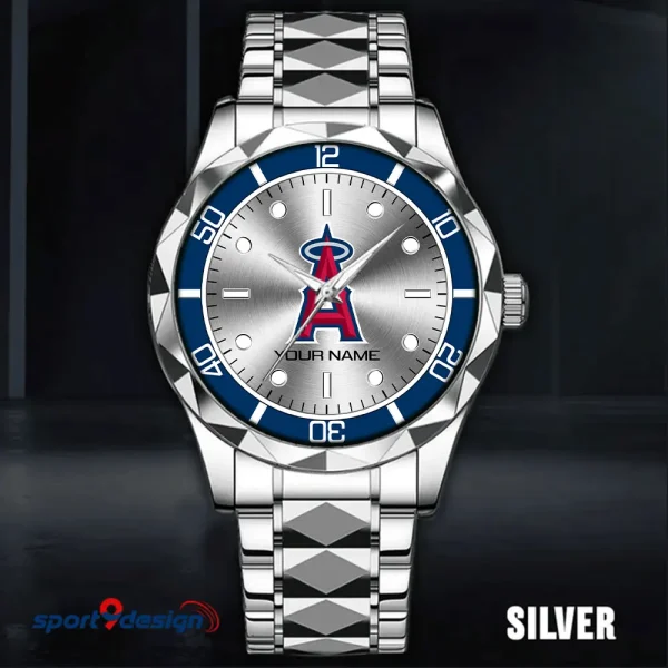 Los Angeles Angels MLB Men Watch Classic Business Calendar Week Stainless Steel Waterproof MTTDMW335