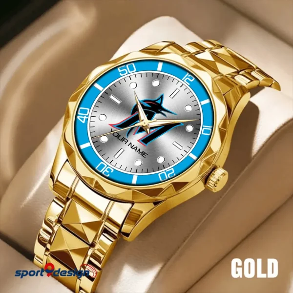 Miami Marlins MLB Men Watch Classic Business Calendar Week Stainless Steel Waterproof MTTDMW337 - Image 2