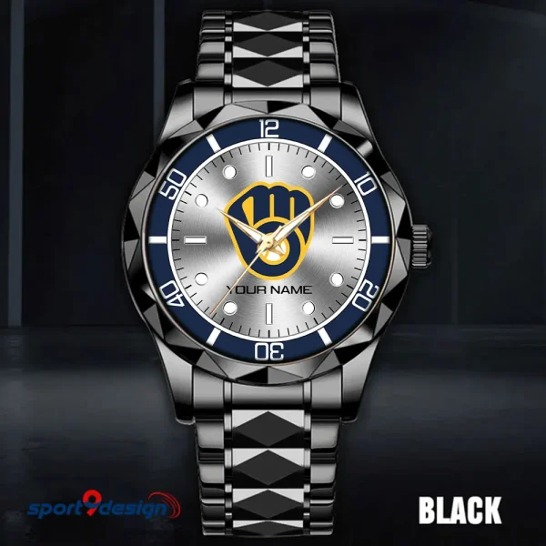 Milwaukee Brewers MLB Men Watch Classic Business Calendar Week Stainless Steel Waterproof MTTDMW338 - Image 4