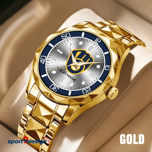Milwaukee Brewers MLB Men Watch Classic Business Calendar Week Stainless Steel Waterproof MTTDMW338 - Image 5