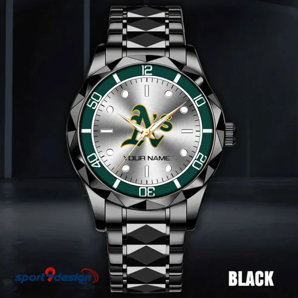 Oakland Athletics MLB Men Watch Classic Business Calendar Week Stainless Steel Waterproof MTTDMW342 - Image 2