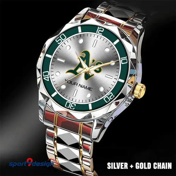 Oakland Athletics MLB Men Watch Classic Business Calendar Week Stainless Steel Waterproof MTTDMW342 - Image 3
