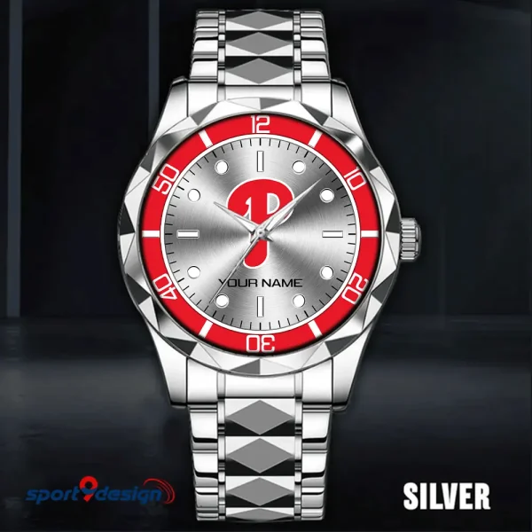 Philadelphia Phillies MLB Men Watch Classic Business Calendar Week Stainless Steel Waterproof MTTDMW343