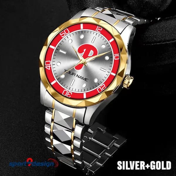 Philadelphia Phillies MLB Men Watch Classic Business Calendar Week Stainless Steel Waterproof MTTDMW343 - Image 4