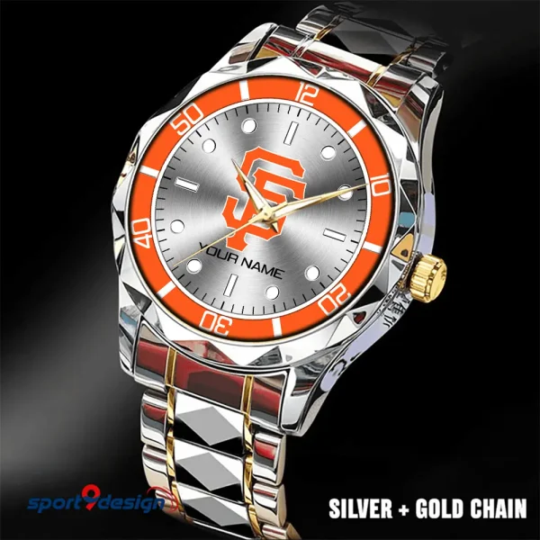 San Francisco Giants MLB Men Watch Classic Business Calendar Week Stainless Steel Waterproof MTTDMW346