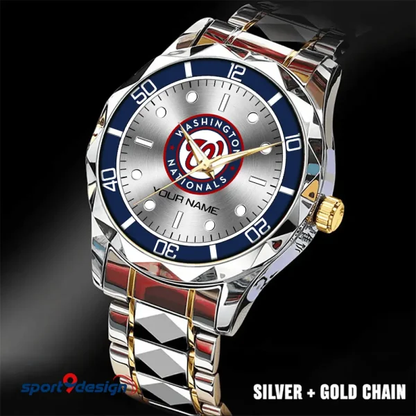 Washington Nationals MLB Men Watch Classic Business Calendar Week Stainless Steel Waterproof MTTDMW348 - Image 4