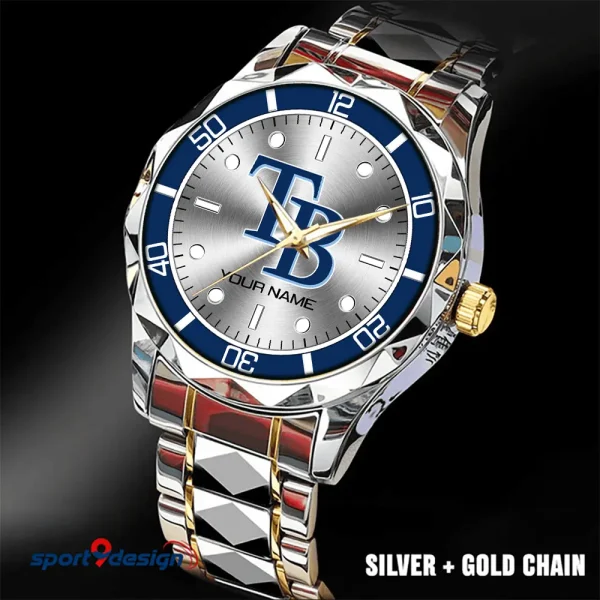 Tampa Bay Rays MLB Men Watch Classic Business Calendar Week Stainless Steel Waterproof MTTDMW351